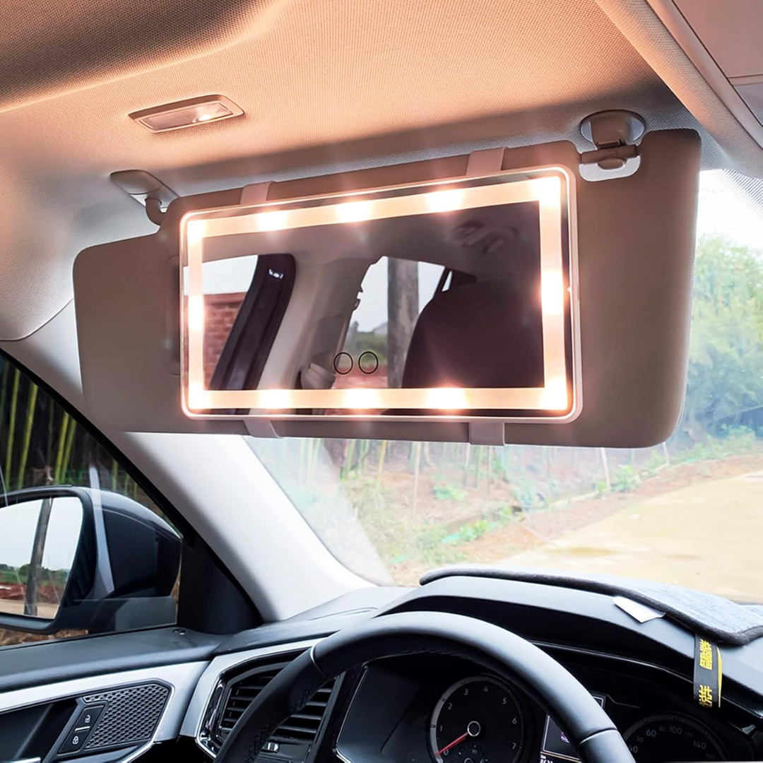 LED sminktükör autóba